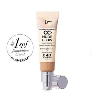 NIB IT Cosmetics CC+ Nude Glow SPF 40 Foundation - Med Tan